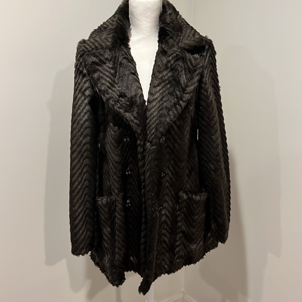 Sanctuary Faux fur button up jacket